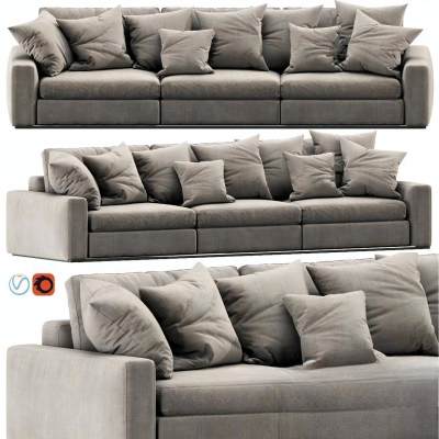 现代多人沙发-D11